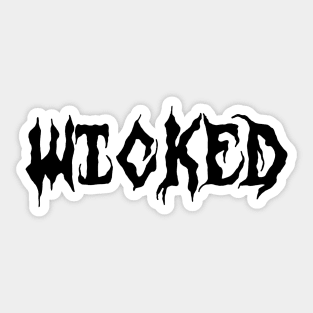 Retro Wicked Lettering Sticker